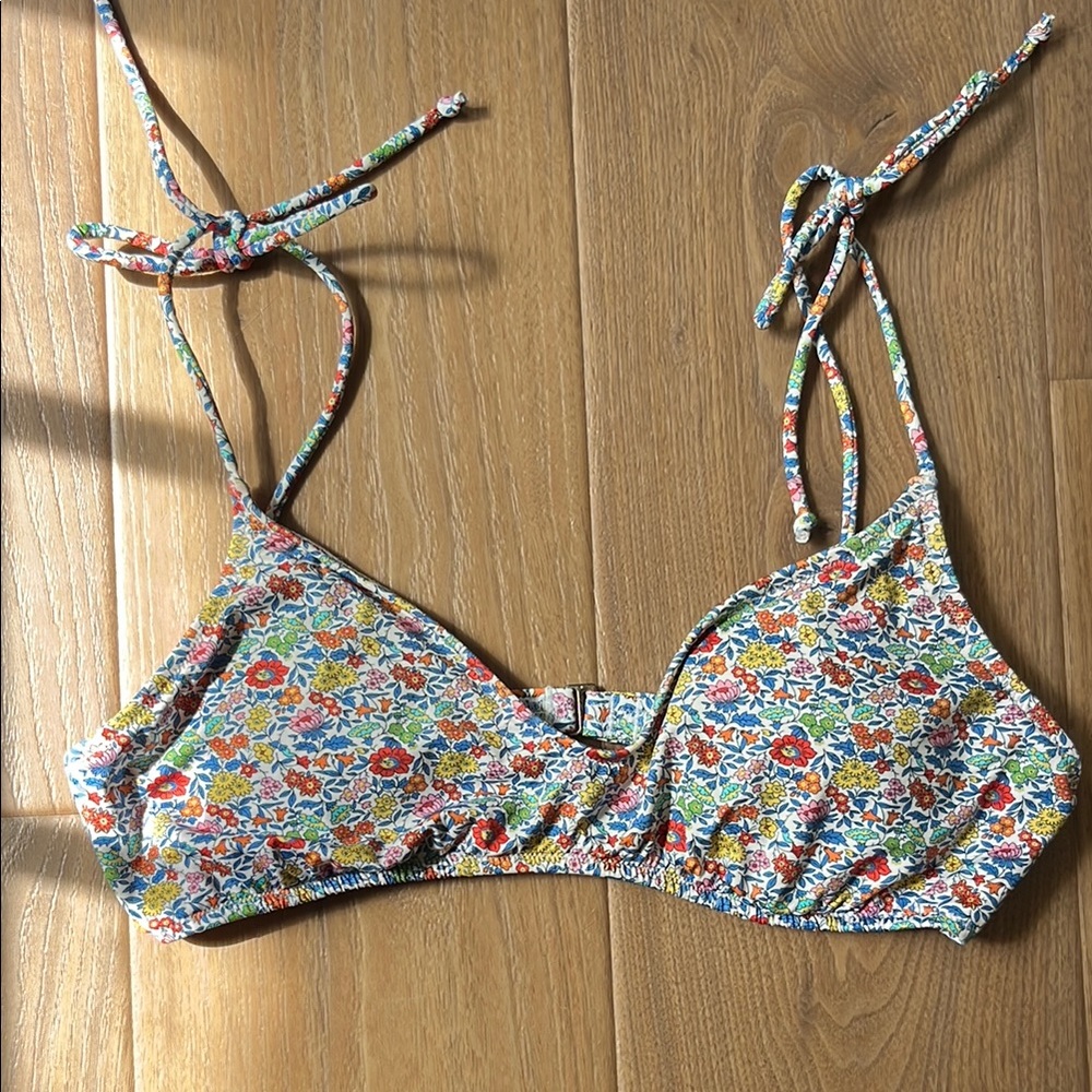 J. Crew Floral Bikini Top - Multicolor